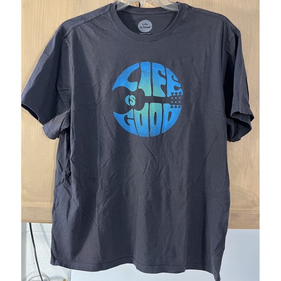 Life Is Good SS T Shirt Lg Gray - Picture 1 of 6